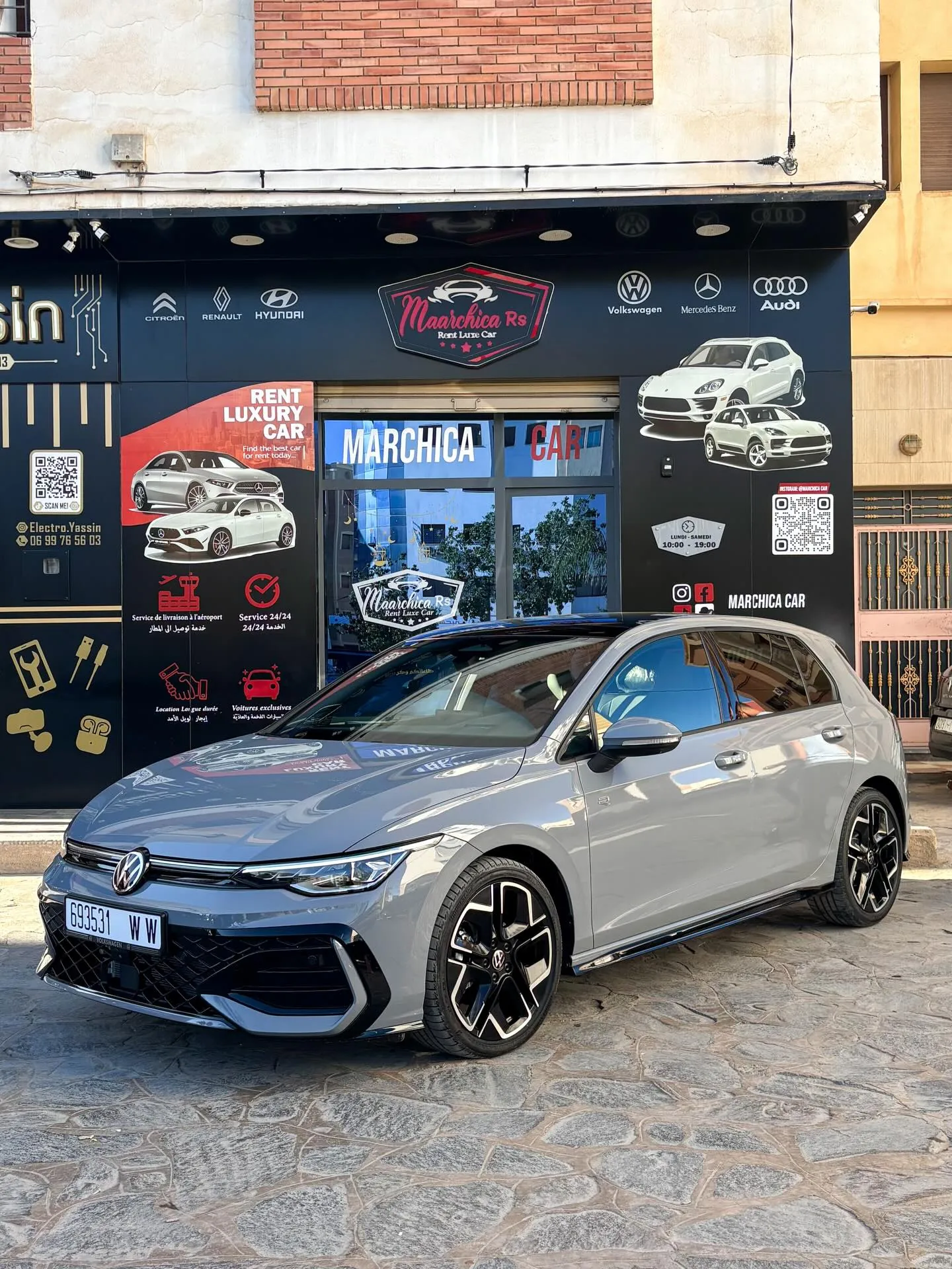 Volkswagen Golf R-Line grise — Marchica Car